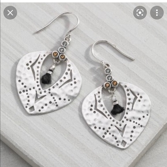 Silpada earrings retired tassel fringe - Picture 2 of 2